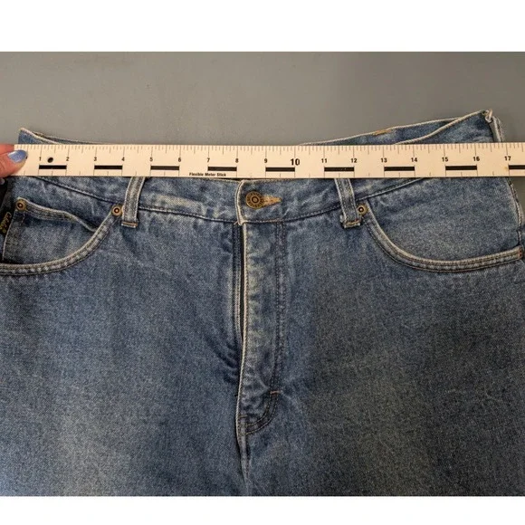 Cabelas Fleece Lined Jeans Mens 36 X-Long Blue Denim Insulated Work Pants - Picture 9 of 13